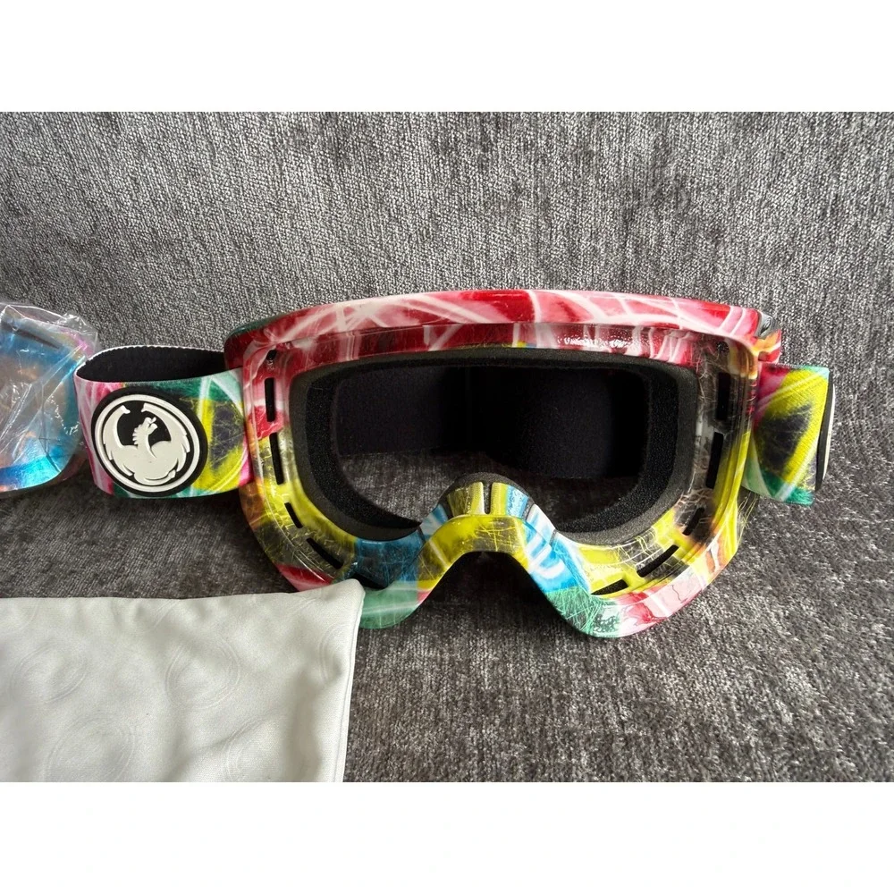 Dragon Alliance D2 Snow Goggles Tie Dye Frame With Extra Bonus‎ Lens & Bag